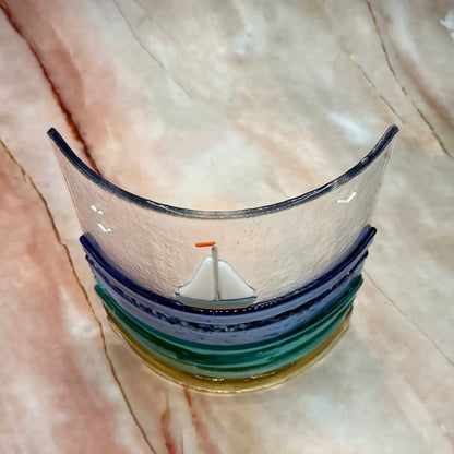 Freestanding Sailing Boat | Fused Glass