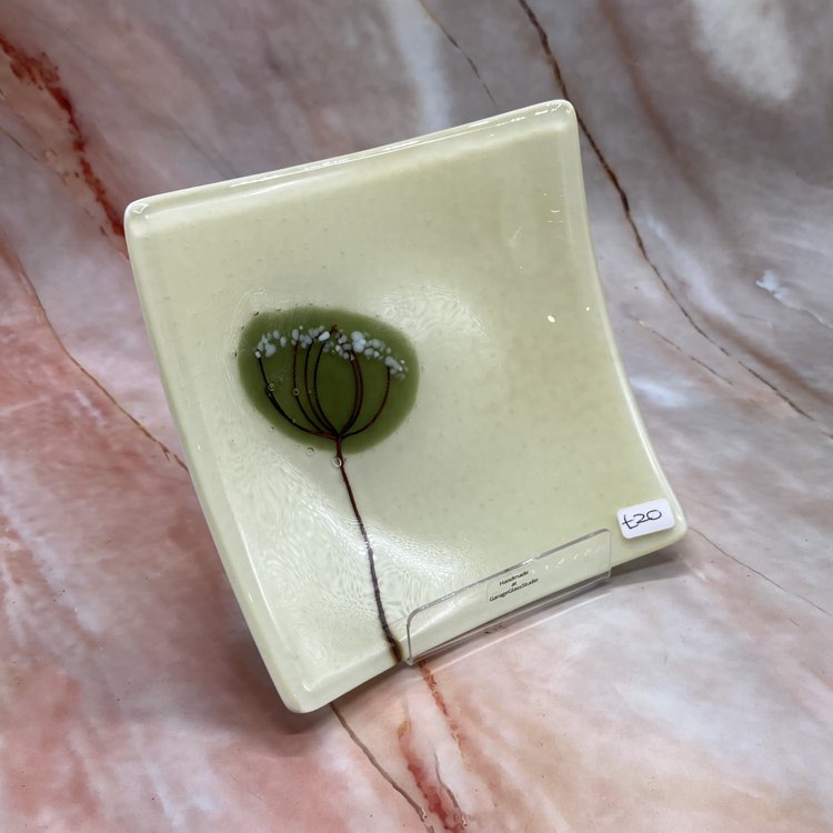 Cow Parsley Dish | Fused Glass