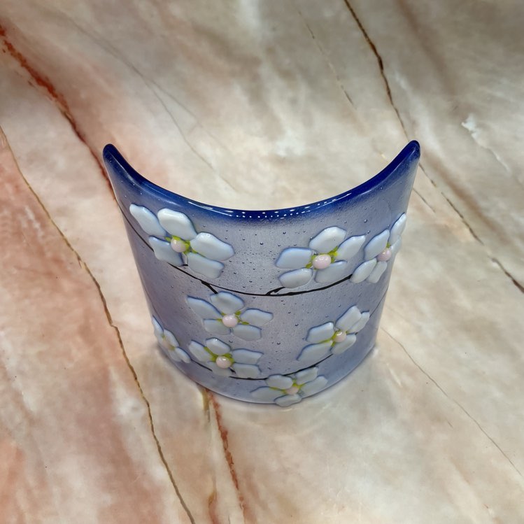 Cherry Blossom Curve | Fused Glass