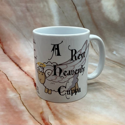 A Reyt Heavenly Cuppa | Handmade Yorkshire Quote Mugs
