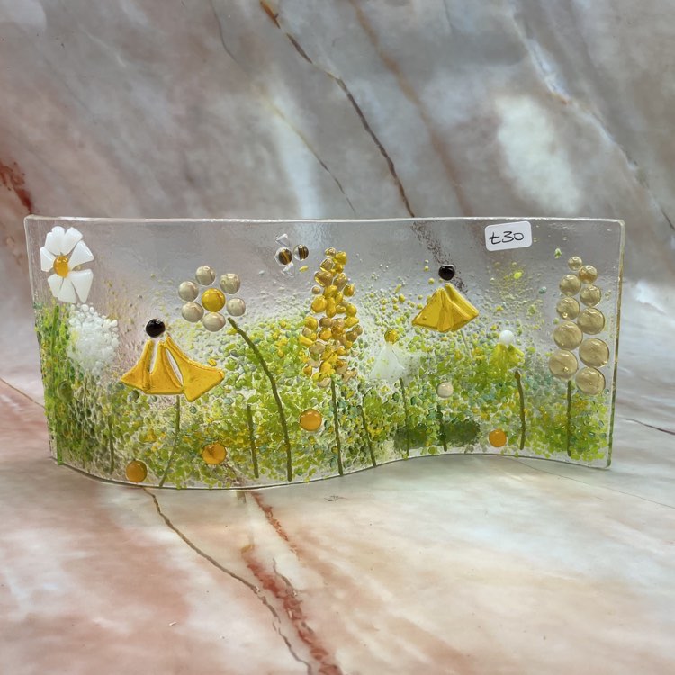 Freestanding Country Meadow | Fused Glass