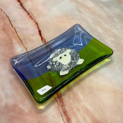 Summer Sheep Soap Dishes | Fused Glass | 2 Designs