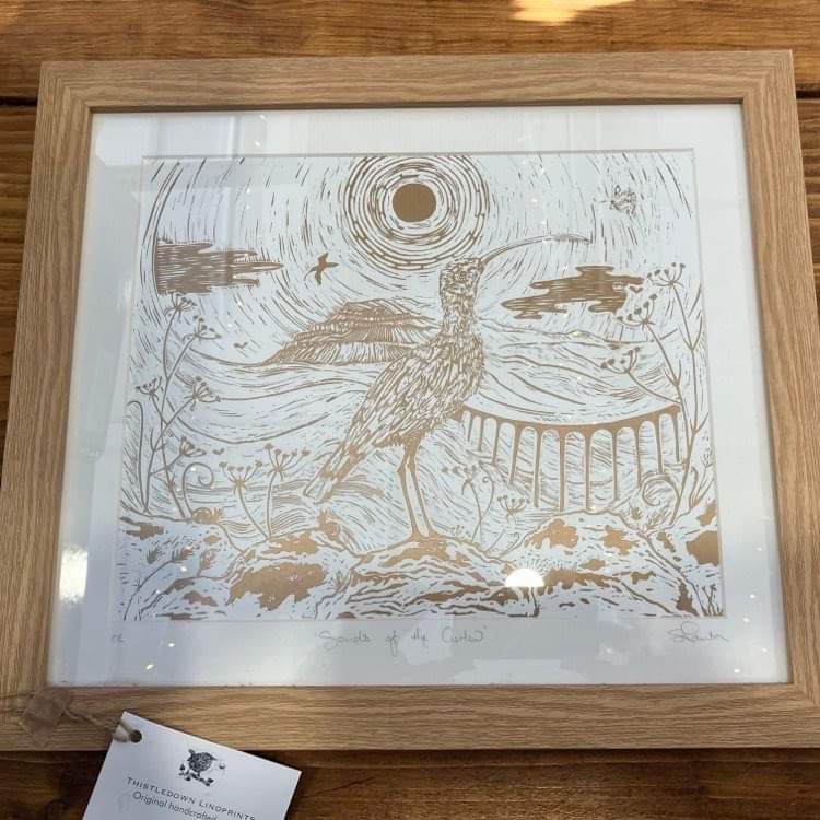 Sounds of the Curlew | Open Edition Framed Lino print